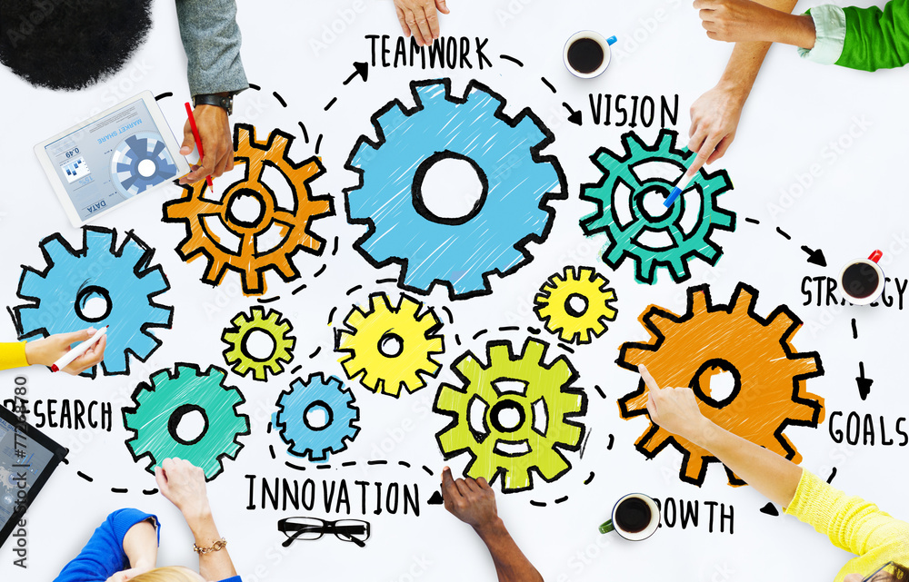 Team Teamwork Goals Strategy Vision Business Support Concept