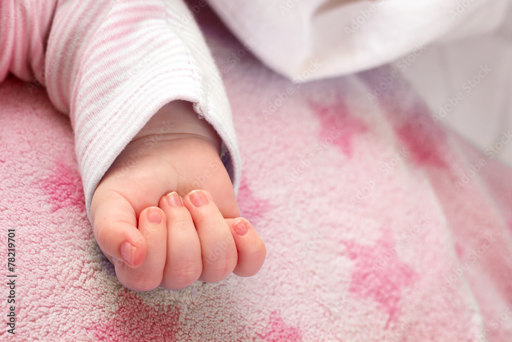 Hand of sleeping baby