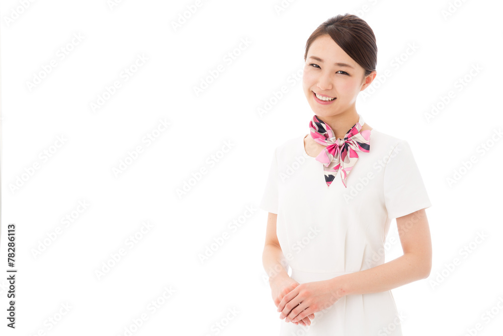 asian businesswoman on white backgroud