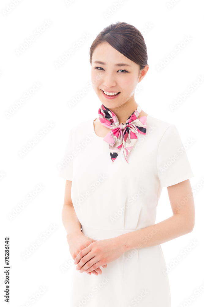 asian businesswoman on white backgroud