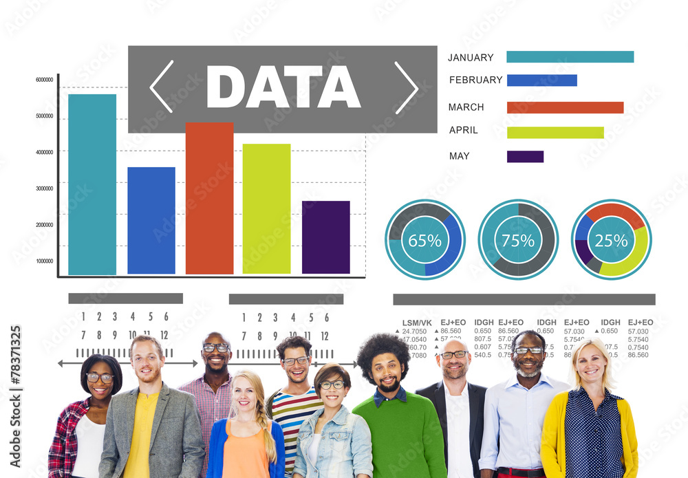 Data Analytics Chart Performance Pattern Statistics Concept