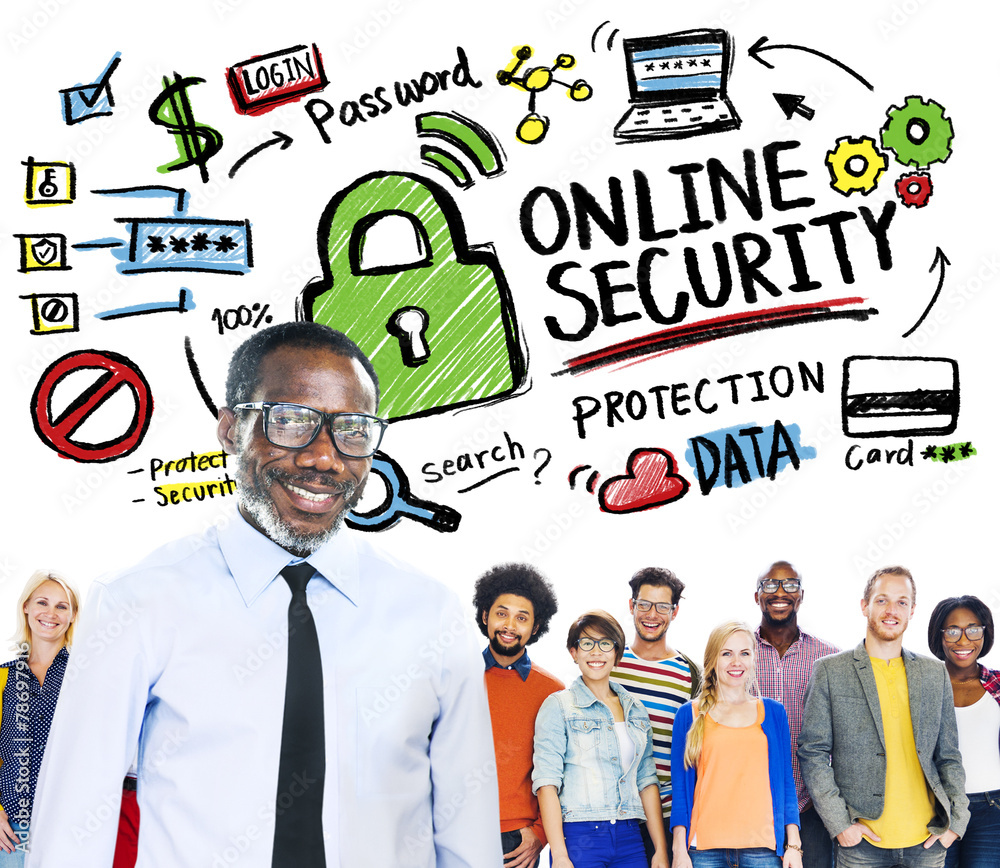 Online Security Protection Internet Safety People Concept