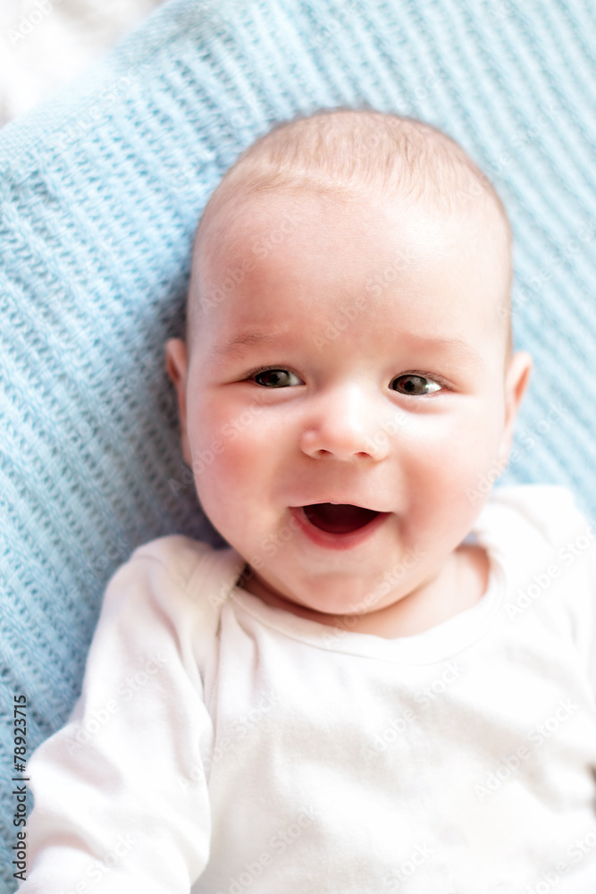 Four month old baby portrait