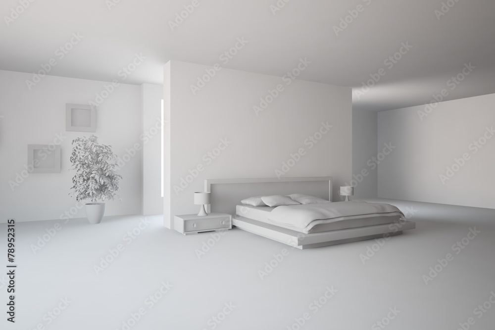 abstract interior design of bedroom