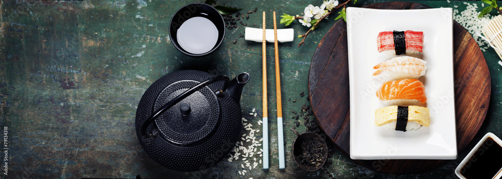 亚洲食物背景