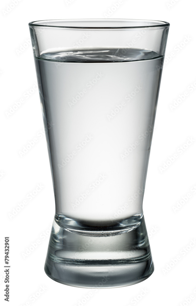 Glass of water with clipping path