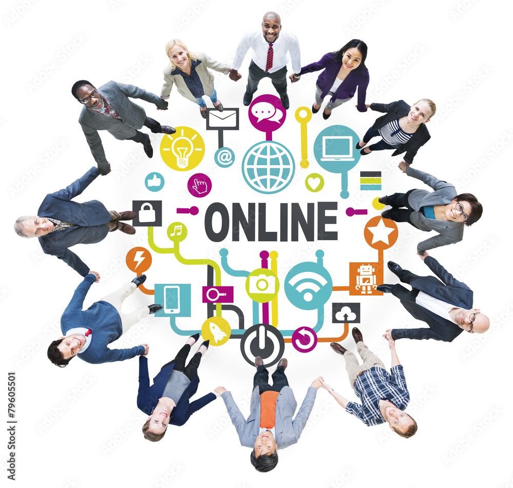 Global Online Communication Social Networking Technology Concept