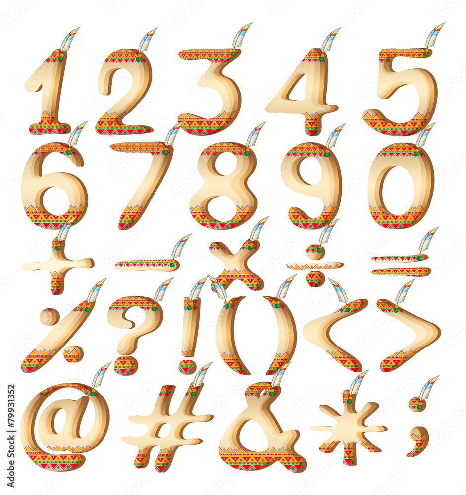 Numeric figures in Indian artwork