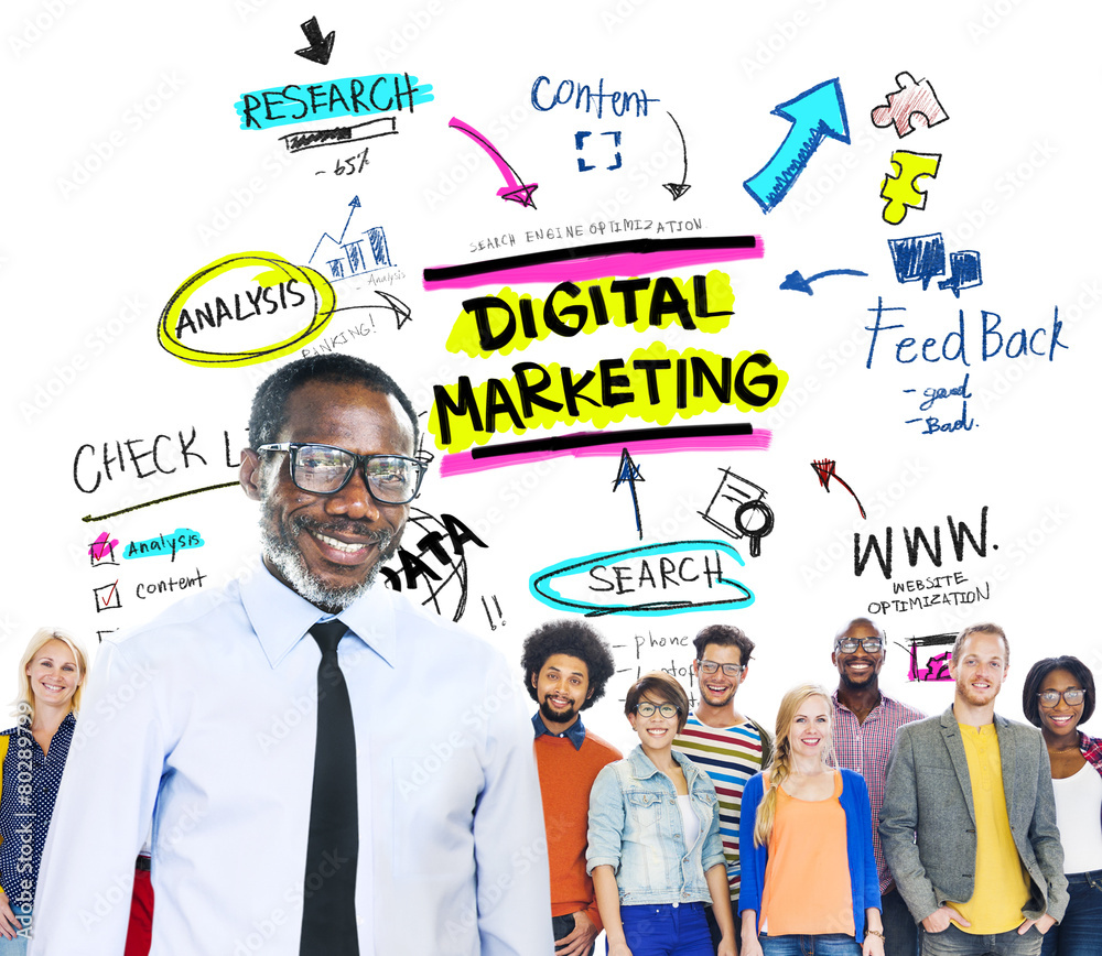 Digital Marketing Branding Strategy Online Media Concept