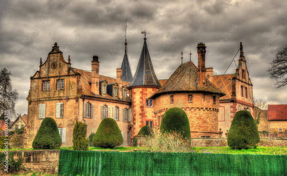 The Chateau dOsthoffen, a medieval castle in Alsace, France