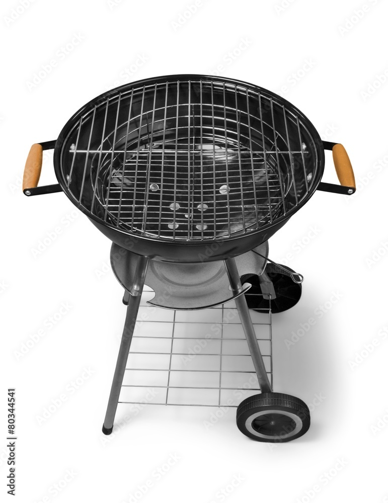 Bbq. kettle barbecue grill on backyard