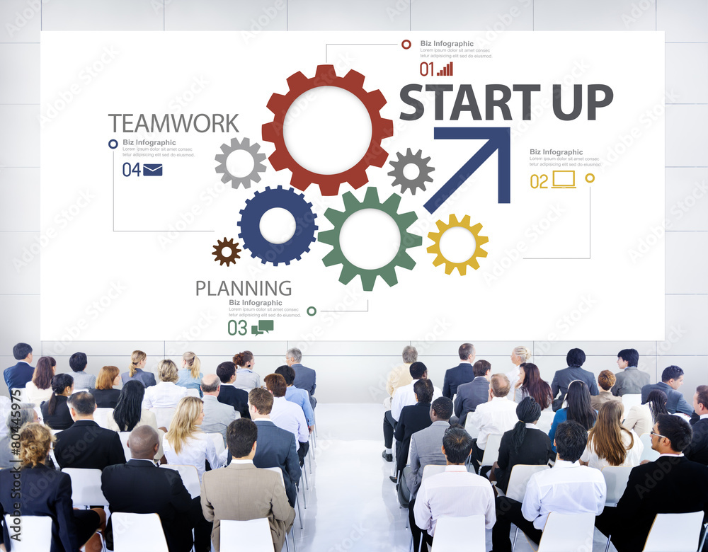 Startup New Business Plan Strategy Teamwork Concept