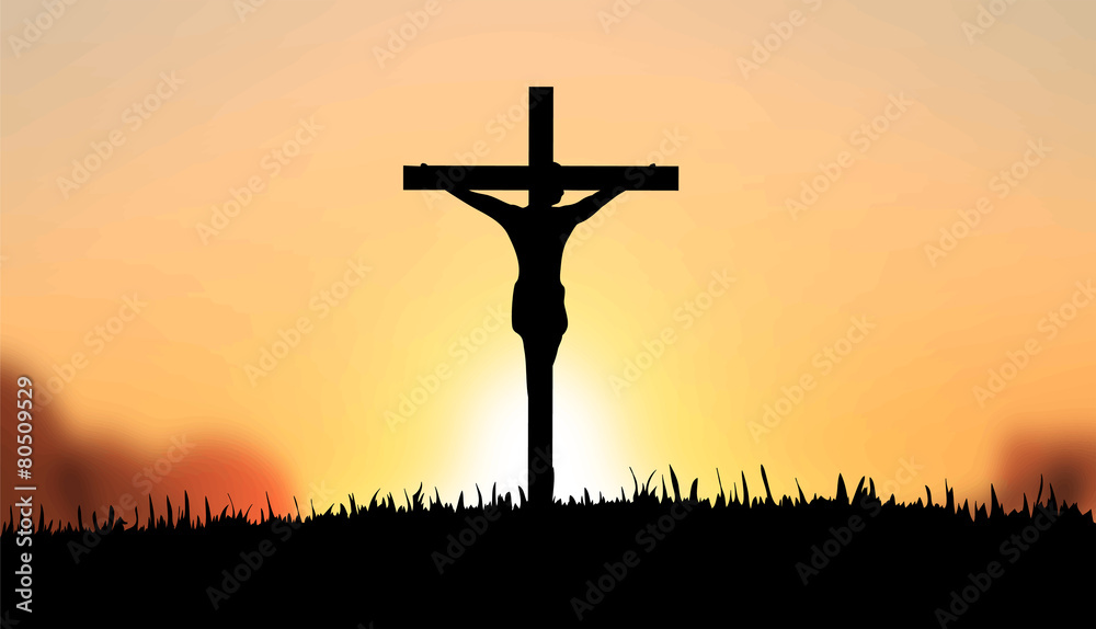 Jesus on the cross vector