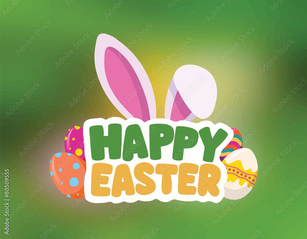 Happy Easter greeting vector