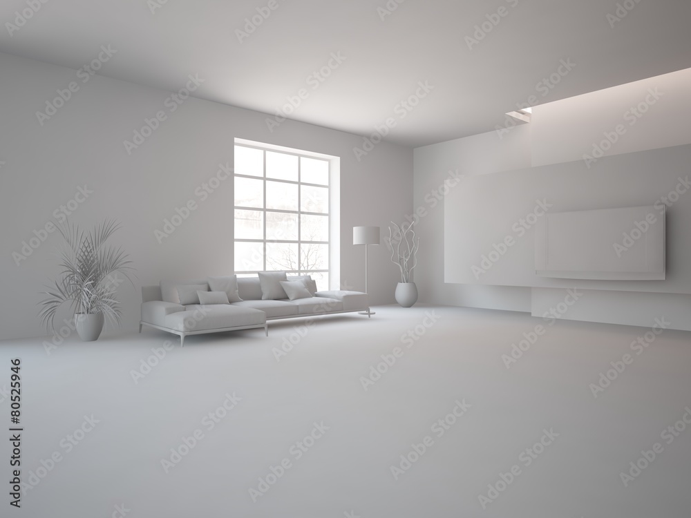 grey interior design of living room