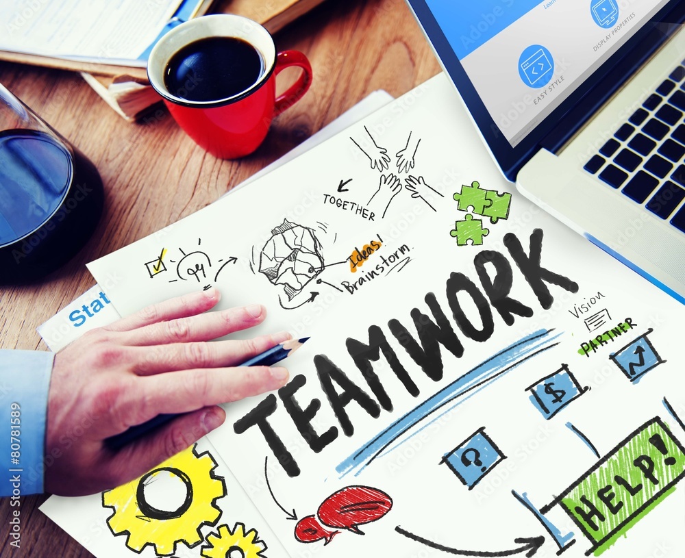 Teamwork Team Together Collaboration Working Office Concept