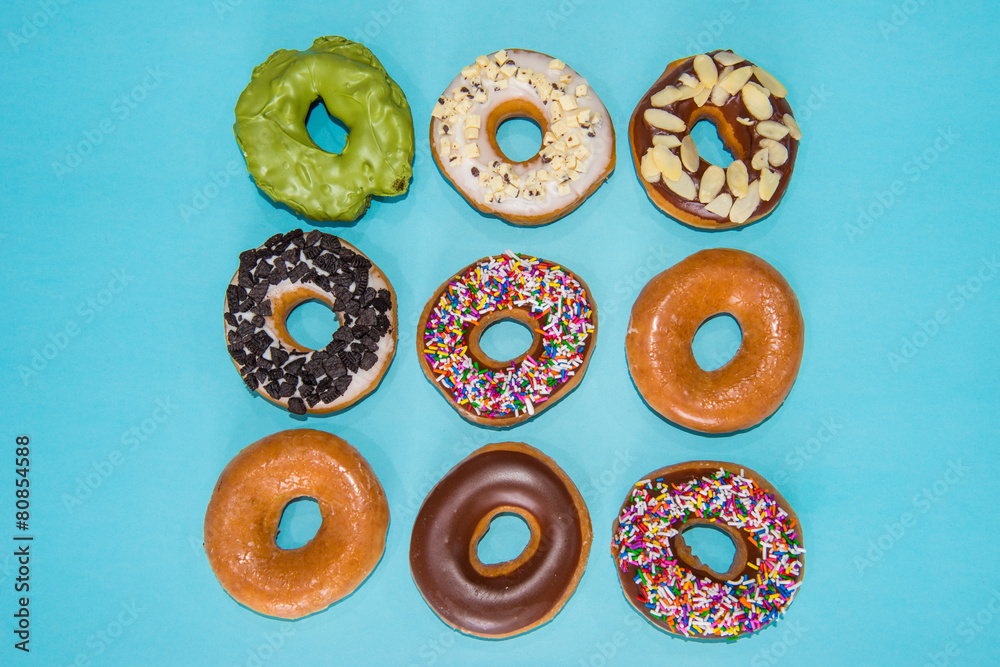 Colorful and tasty donuts