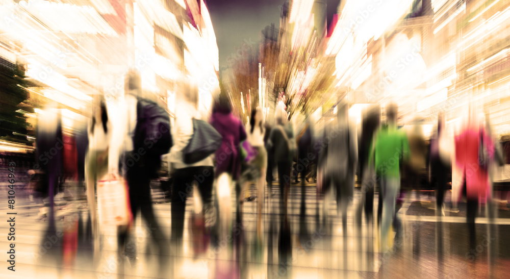 Commuter People Rush Hour Busy City Concept