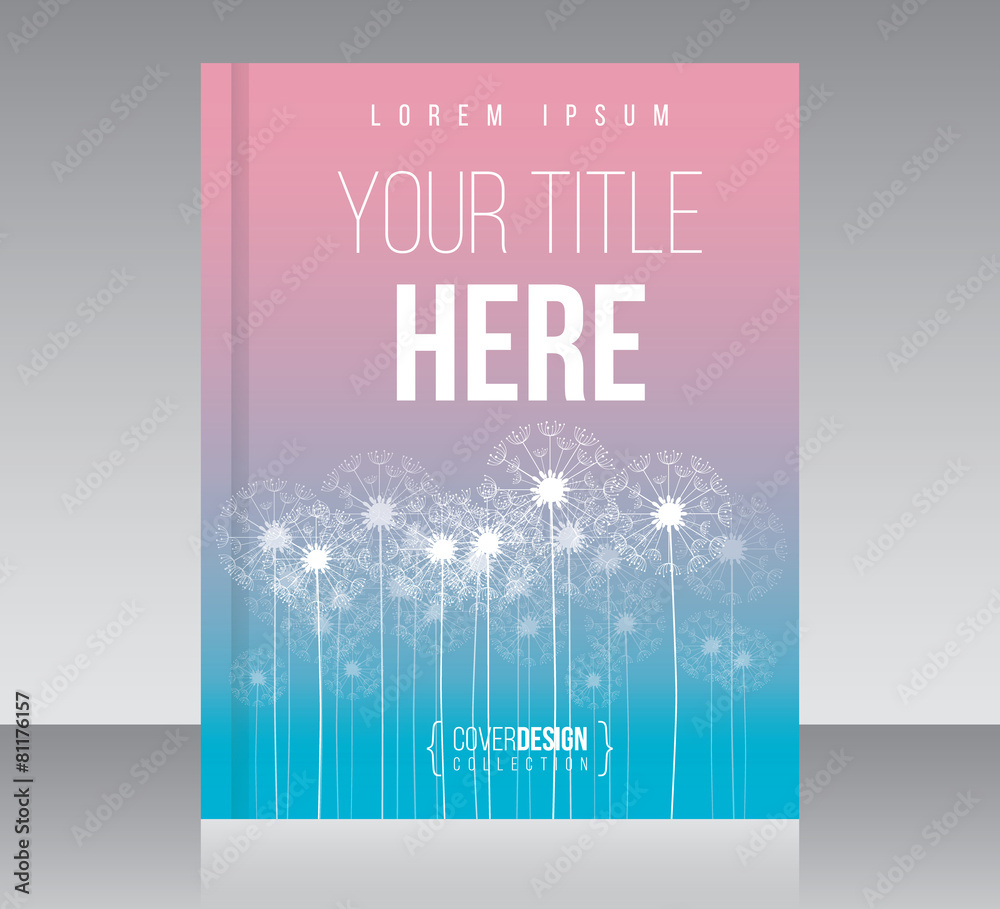 Cover design vector template, minimal style