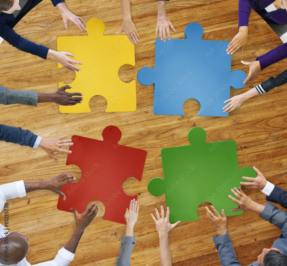 Business People Connection Corporate Jigsaw Puzzle Concept