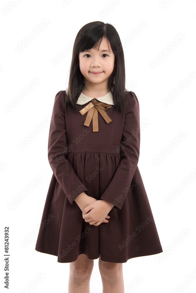 Portrait of beautiful asian girl wearing school uniform