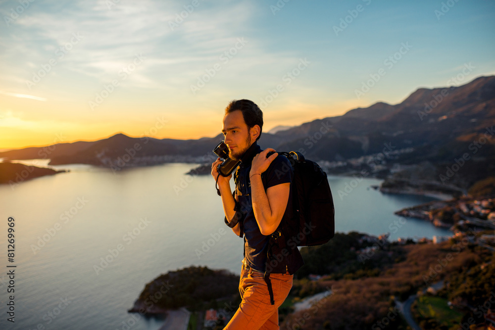 Photographer on the mountain