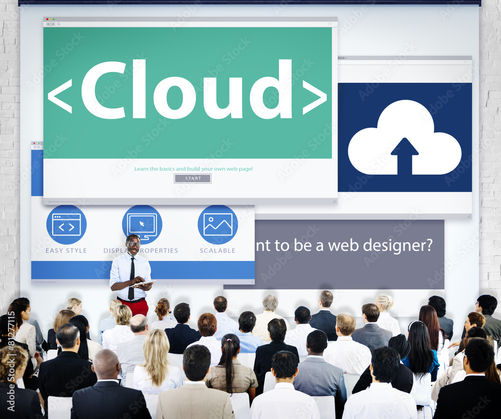 Business People Cloud Presentation Concept