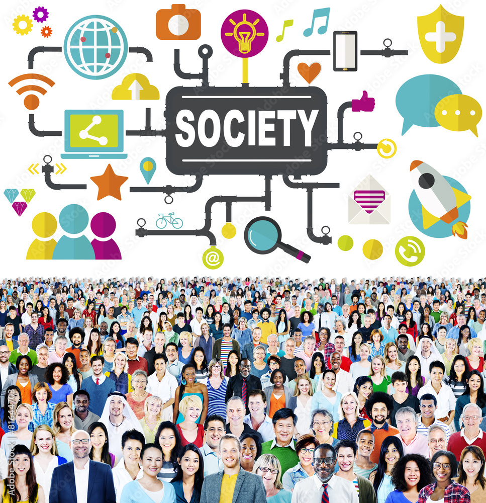 Society Community Global Connecting Internet Concept