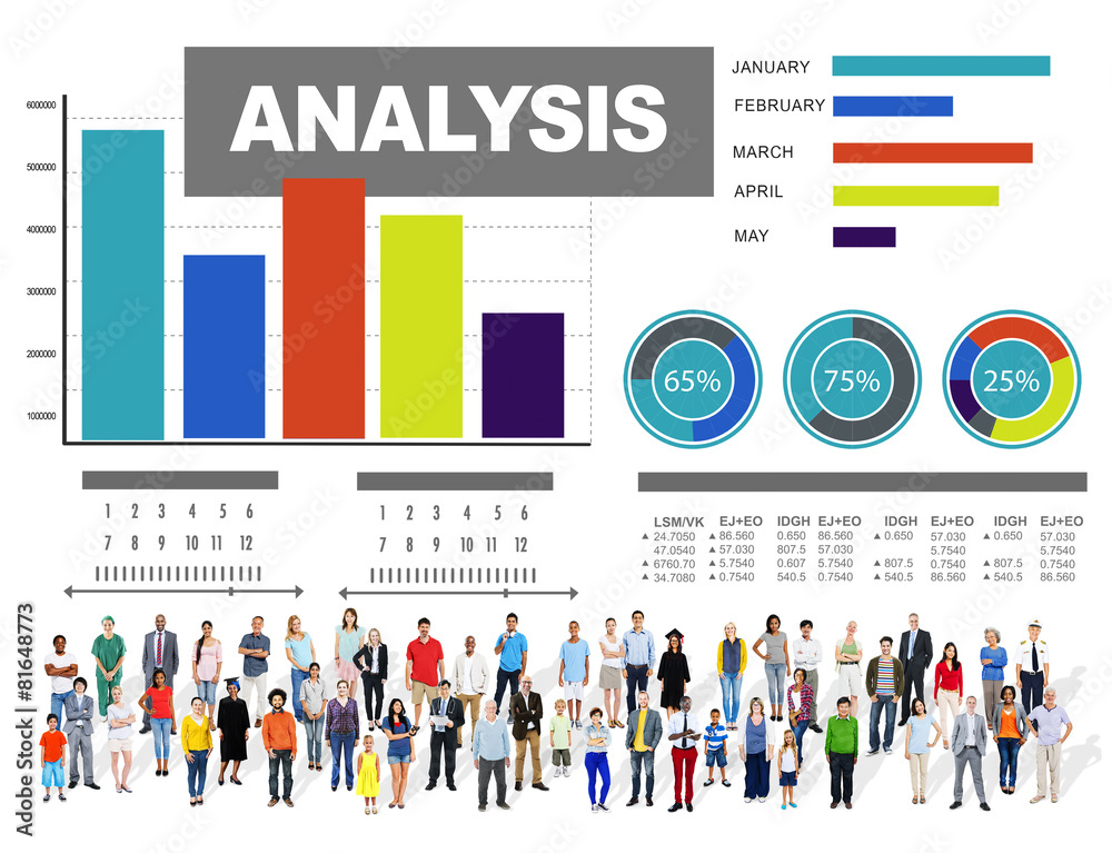 Analysis analyzing information bar graph data statisitc concept