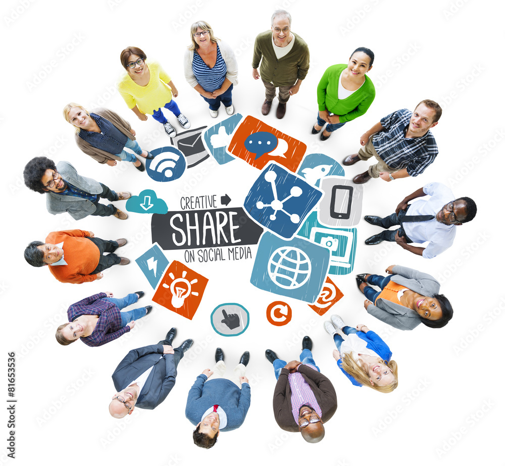 Share Sharing Social Media Networking Online Download Concept