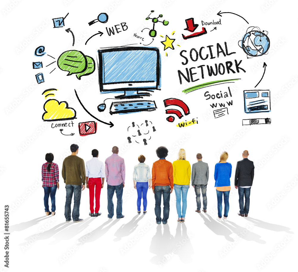 Social Network Social Media People Diversity Together Concept