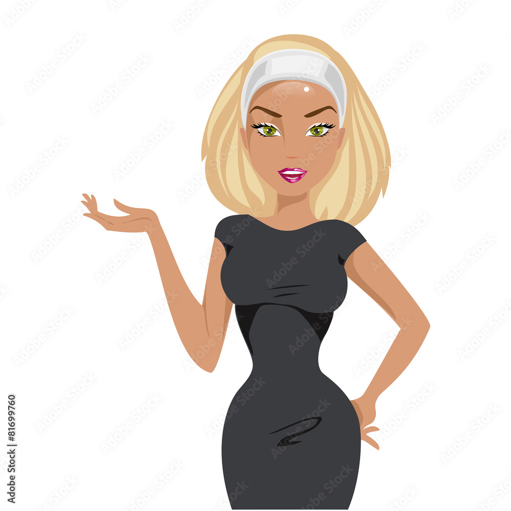 Business girl. Vector illustration