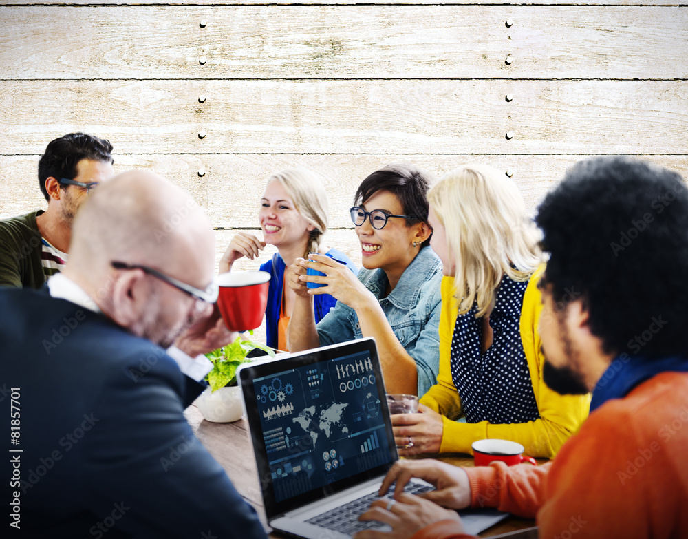 People Meeting Conference Technology Laptop Concept