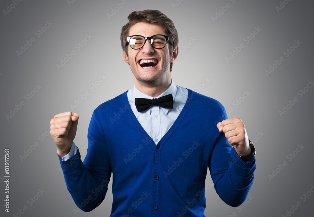 Winner. Portrait Of Excited YoungÃƒÆ’?Ãƒâ€šÃ‚Â Man, Outdoor