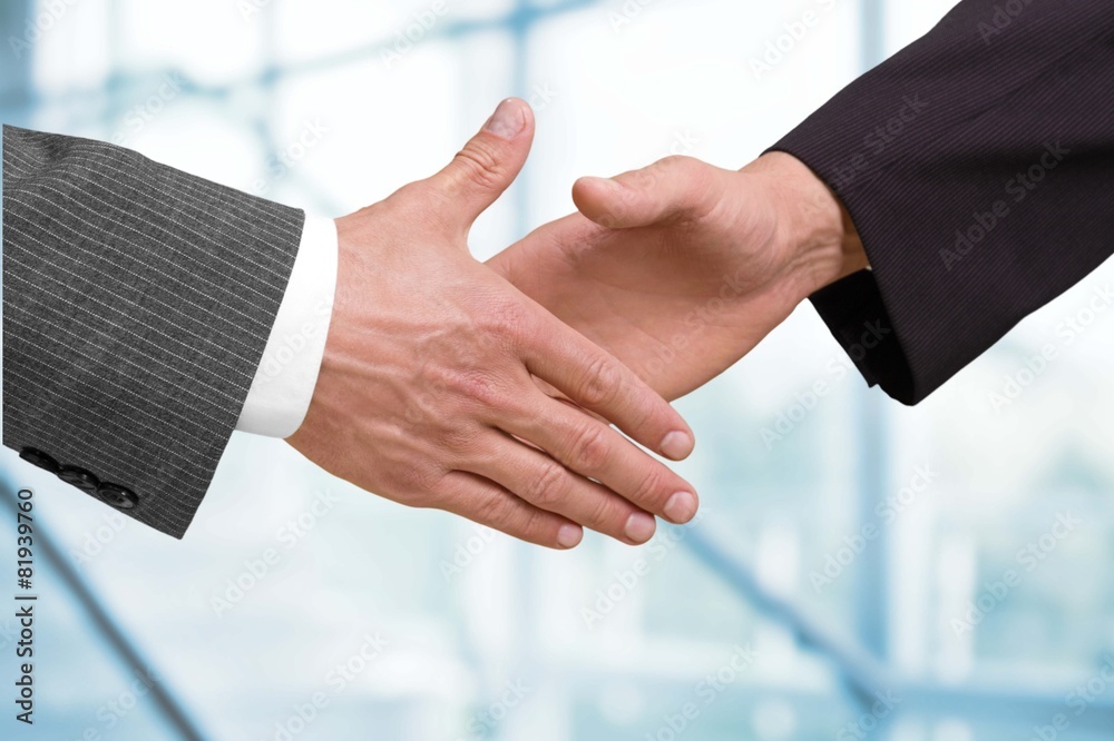 Handshake. Celebration of contract agreement