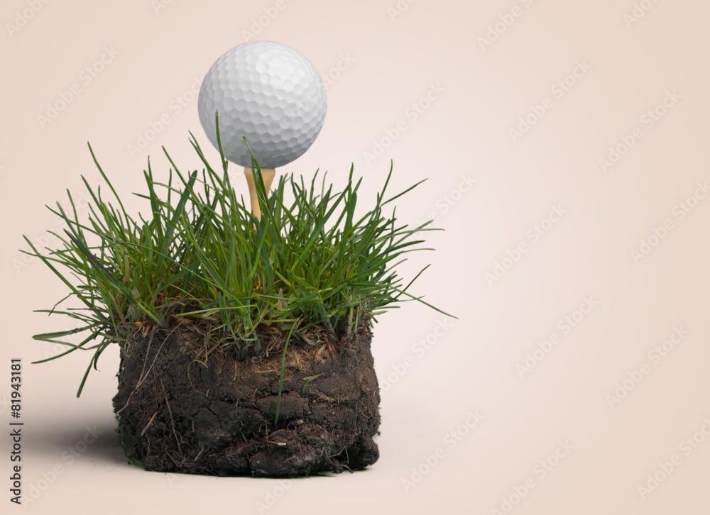 Golf. Simple Golf Ball and Tee