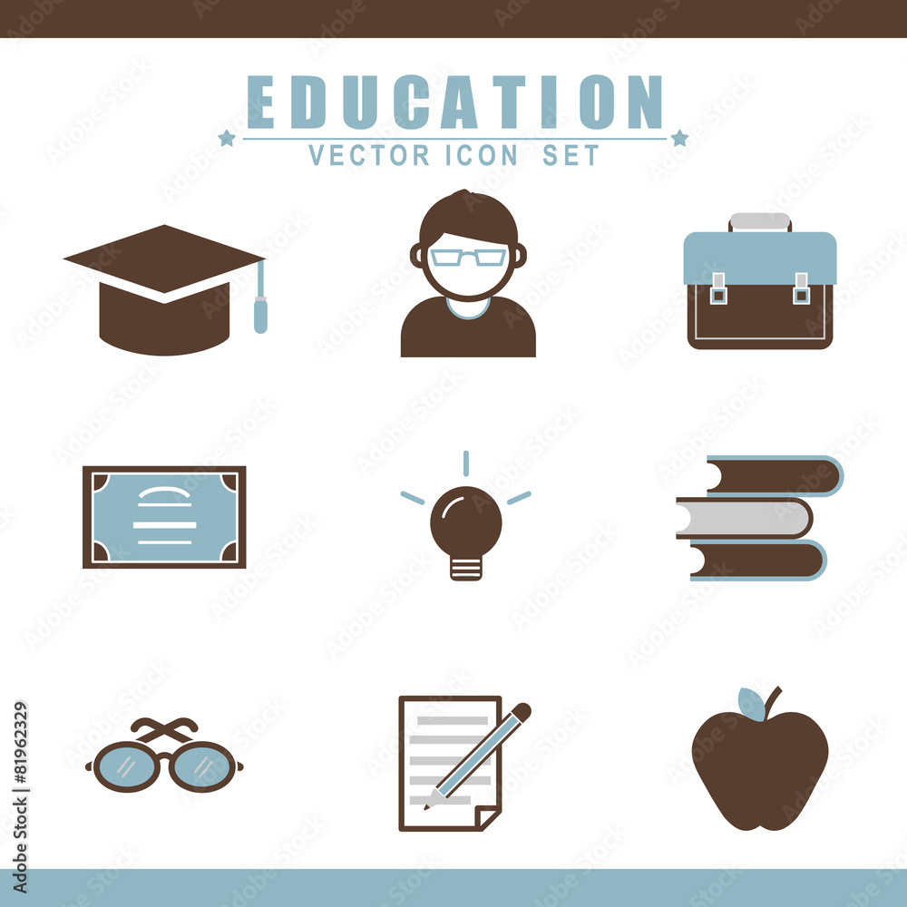 教育学习学习活动图标设置概念