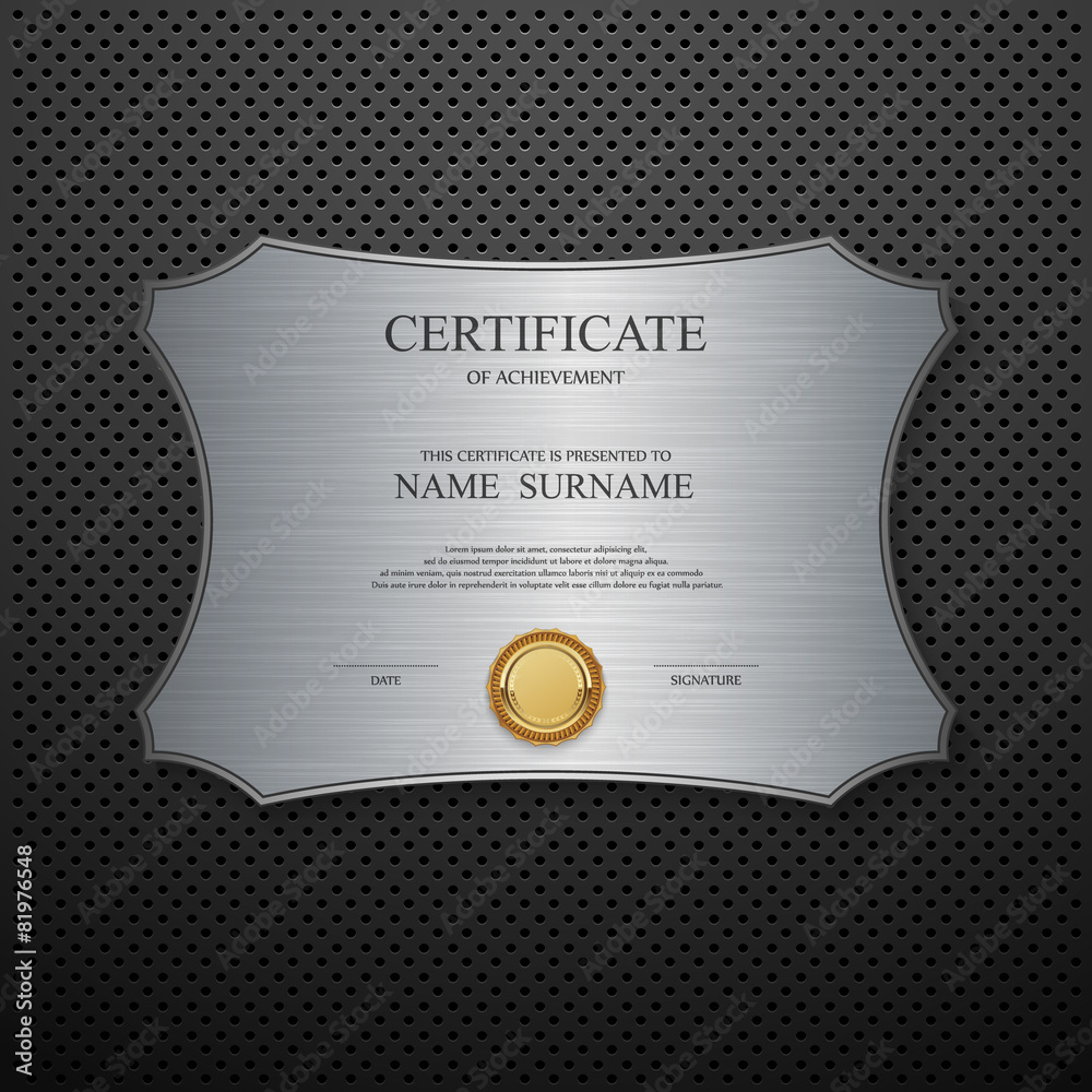 Vector certificate template.