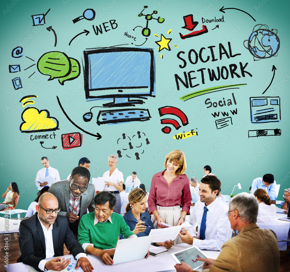 Social Network Social Media Internet WWW Web Online Concept