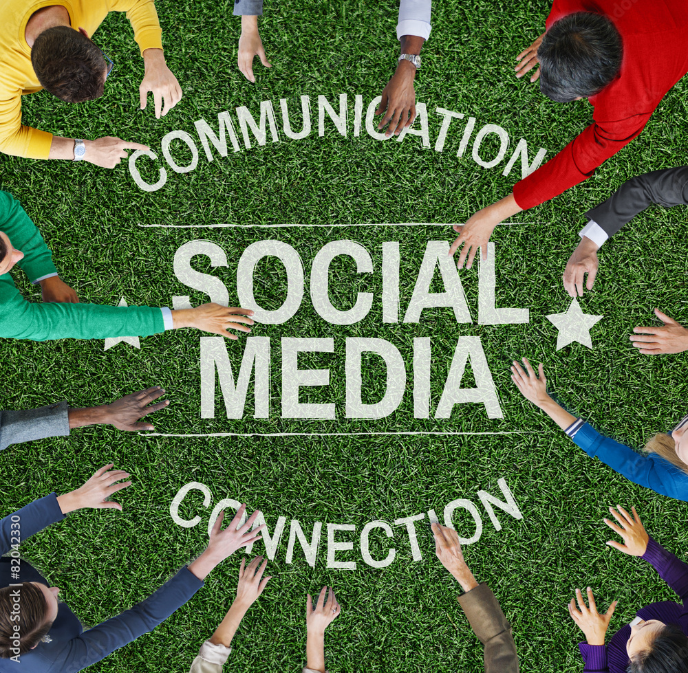 Social Media Communication Connect Socail Network Concept