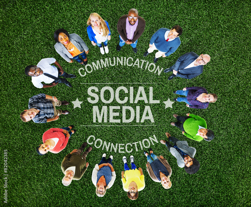 Social Media Communication Connect Socail Network Concept