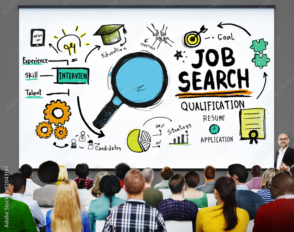 Job Search Qualification Resume Recruitment Hiring Concept