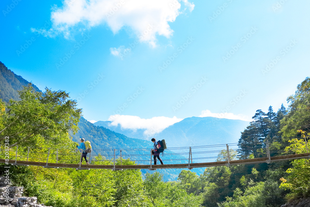 山奥の吊り橋