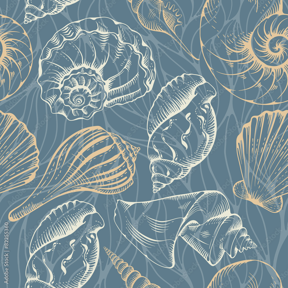 Shell seamless pattern