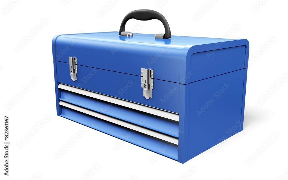 Toolbox. 3D. Blue Toolbox