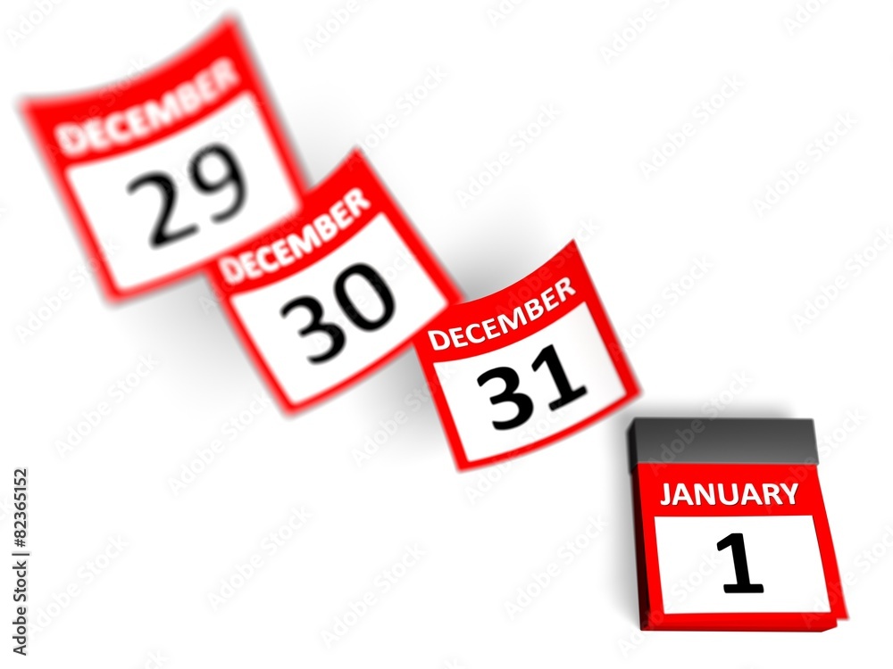 Calendar. 3D. Blue calendar new year 2012