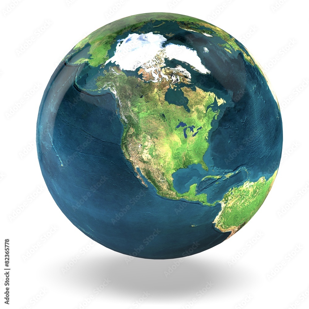 Earth. 3D. Earth Model: USA View Elements of this image