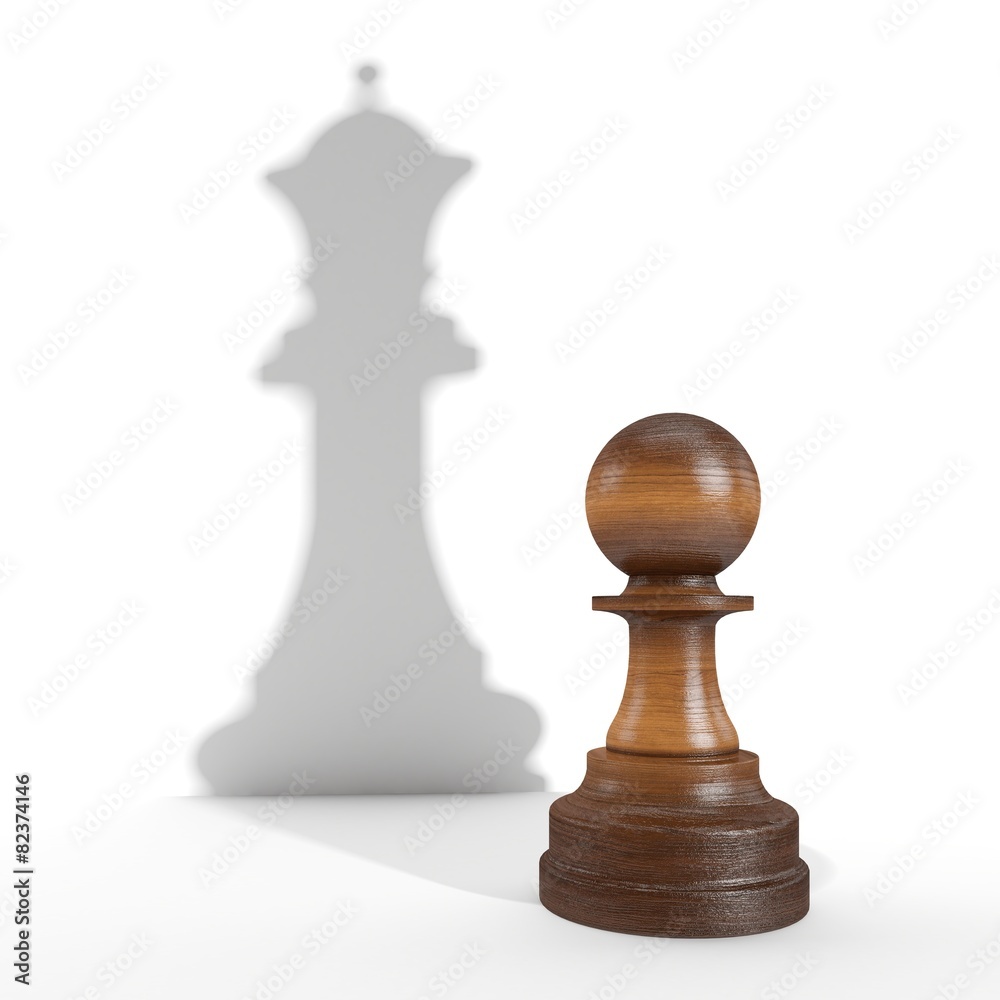 Chess. 3D. Queen Shadow