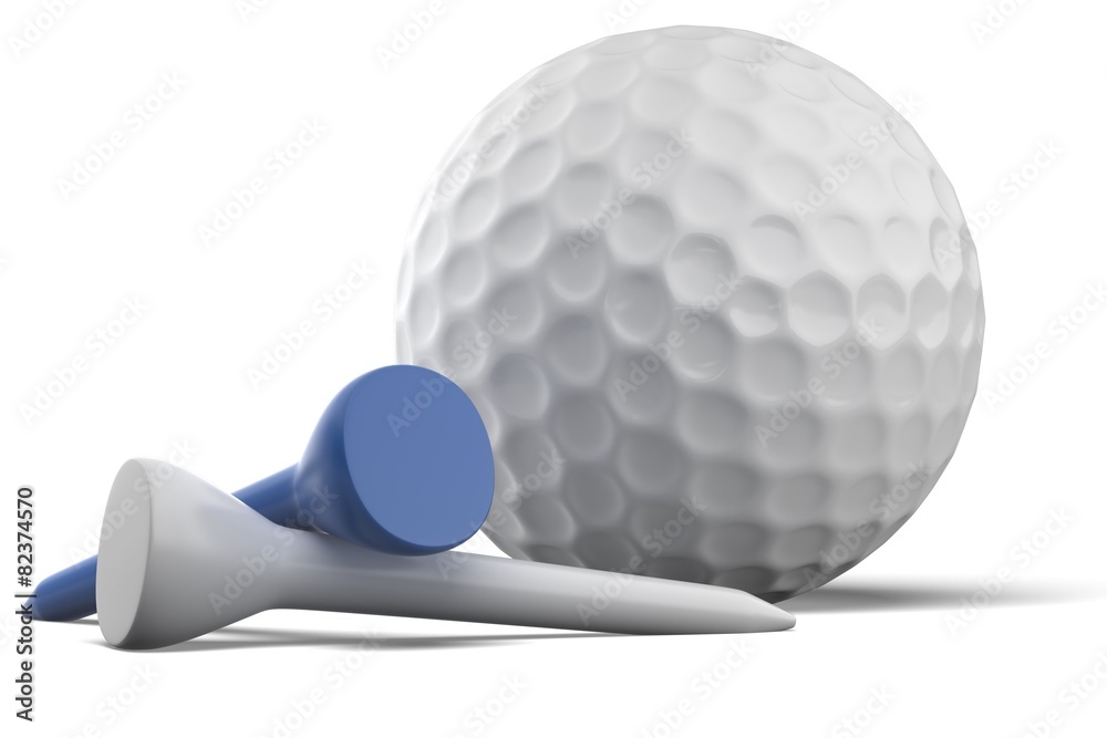 高尔夫.3D.Golf Ball and Tees