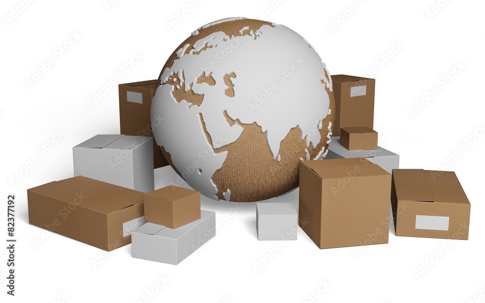 货运.3D.Global Package Delivery Elements of